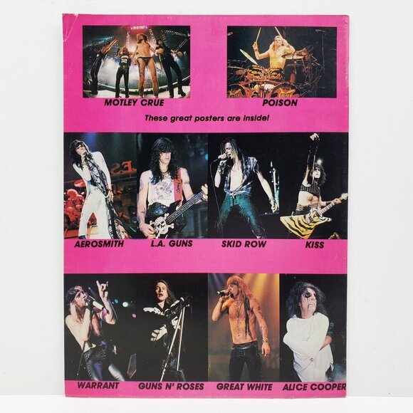 Blast! Live Metal Magazine Ashley Posters Aerosmith Motley Crue KISS Poison 1990 - Picture 6 of 10